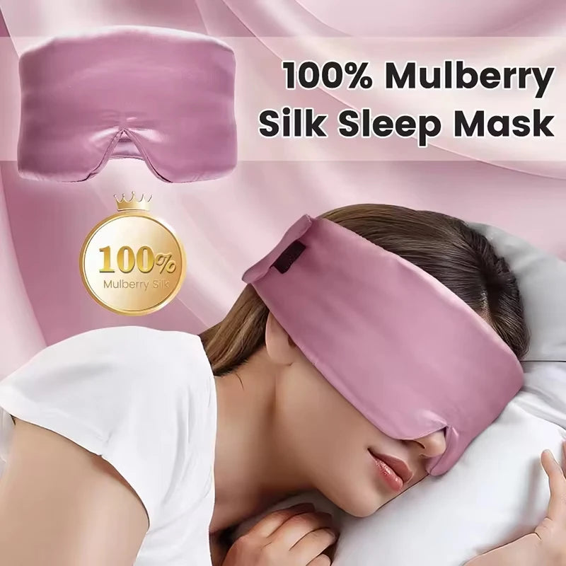 Silk Sleep Mask for Total Blackout and Comfort