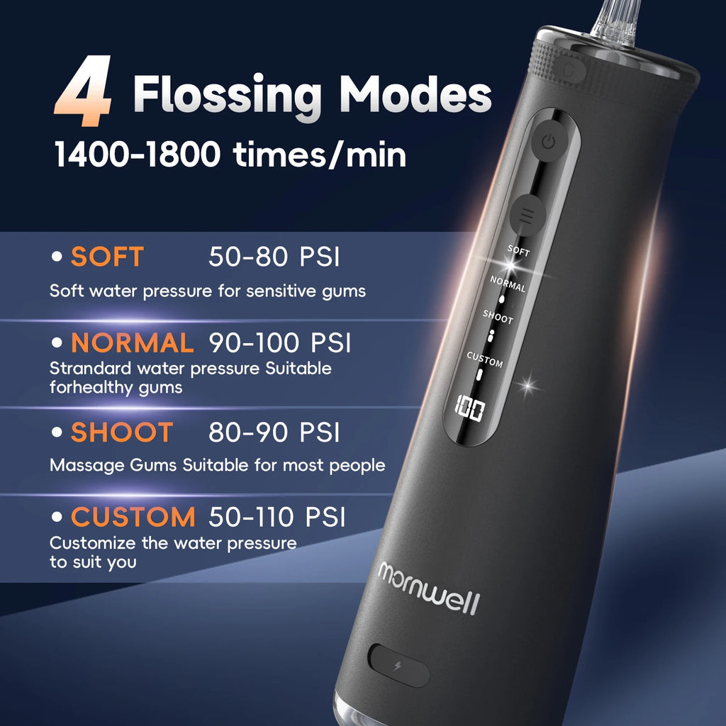Portable Cordless Water Flosser for Teeth and Braces