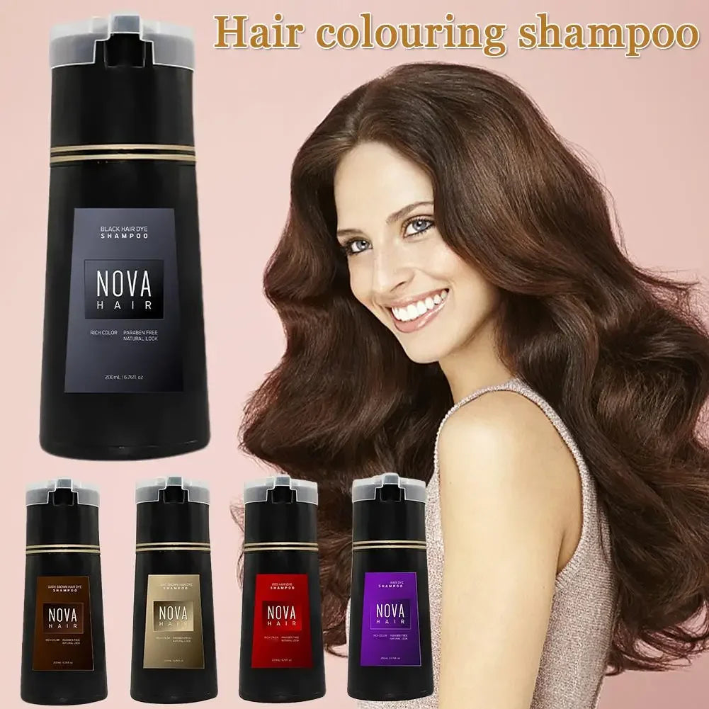 3 in 1 Hair Dyeing Care Shampoo for Men and Women 100 200ml