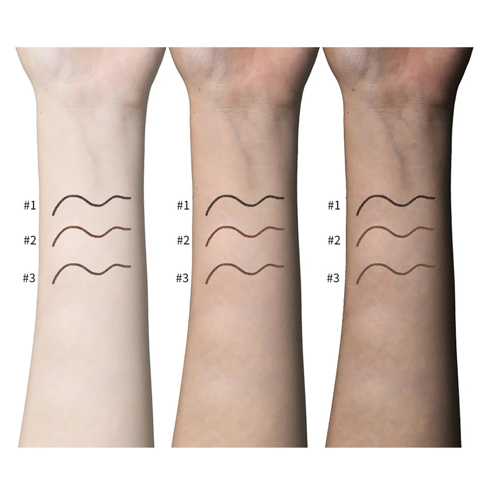 Waterproof Triangular Eyebrow Pencil with Grooming Brush