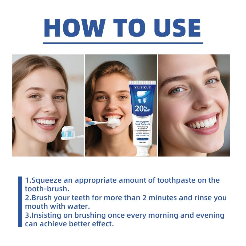 Hydroxyapatite Repair Toothpaste 20 Percent HAP Teeth Whitening