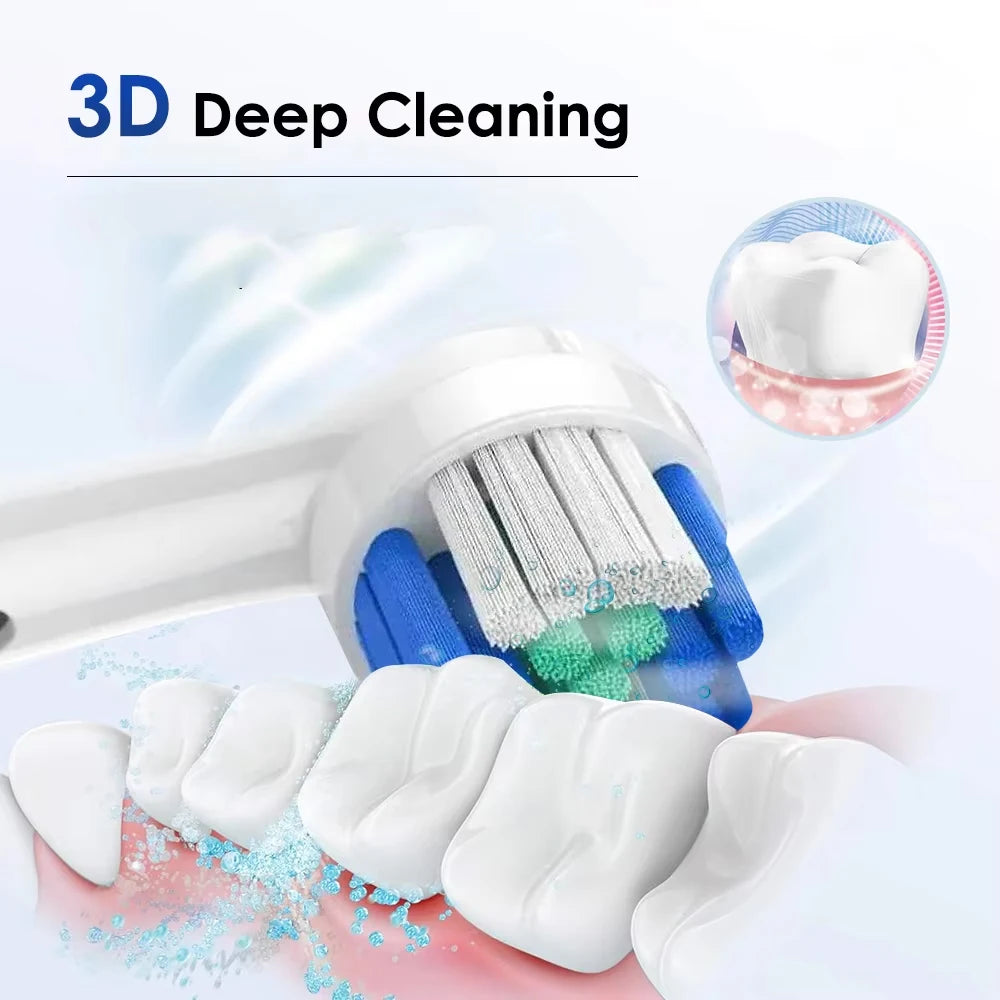 Rechargeable Rotating Electric Toothbrush with 4 Replacement Heads