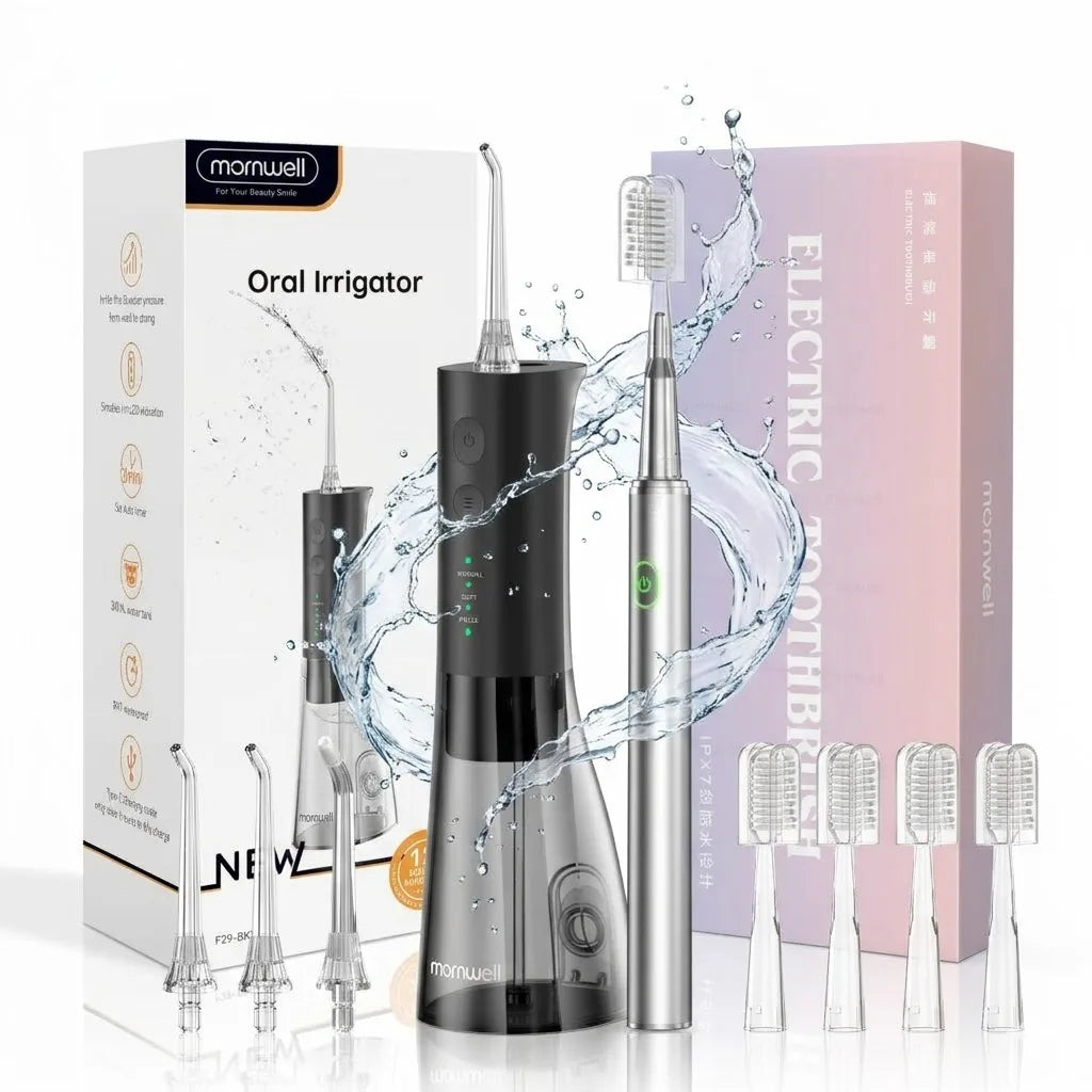 Rechargeable Water Flosser and Electric Toothbrush Dental Care Kit