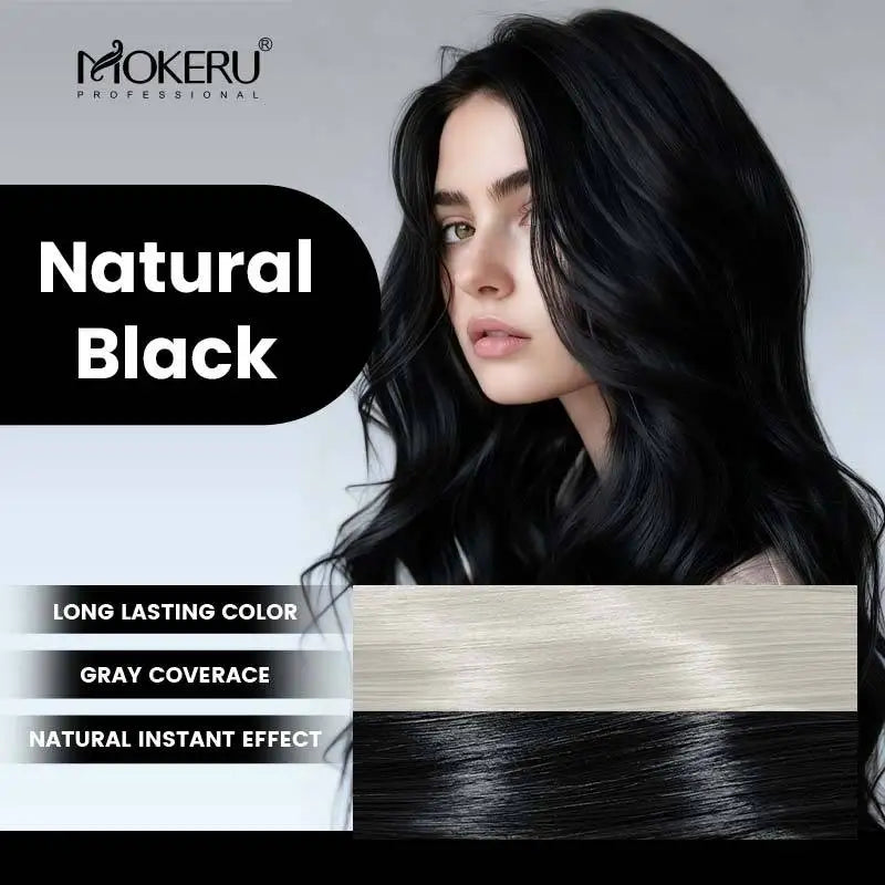 Organic Ginger Hair Blackening Shampoo 500ml Permanent Color Dye - 12