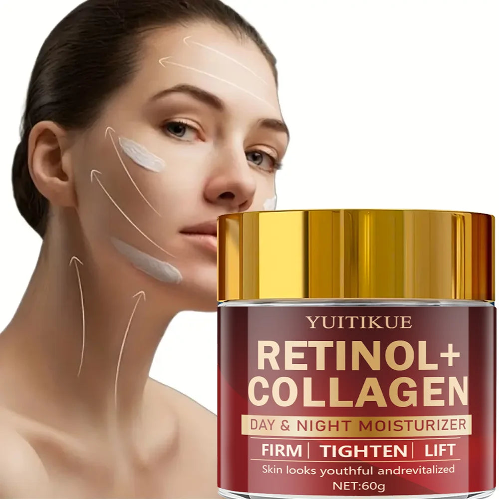 Retinol Collagen Anti Aging Cream Day Night Face Moisturizer 60g - 5