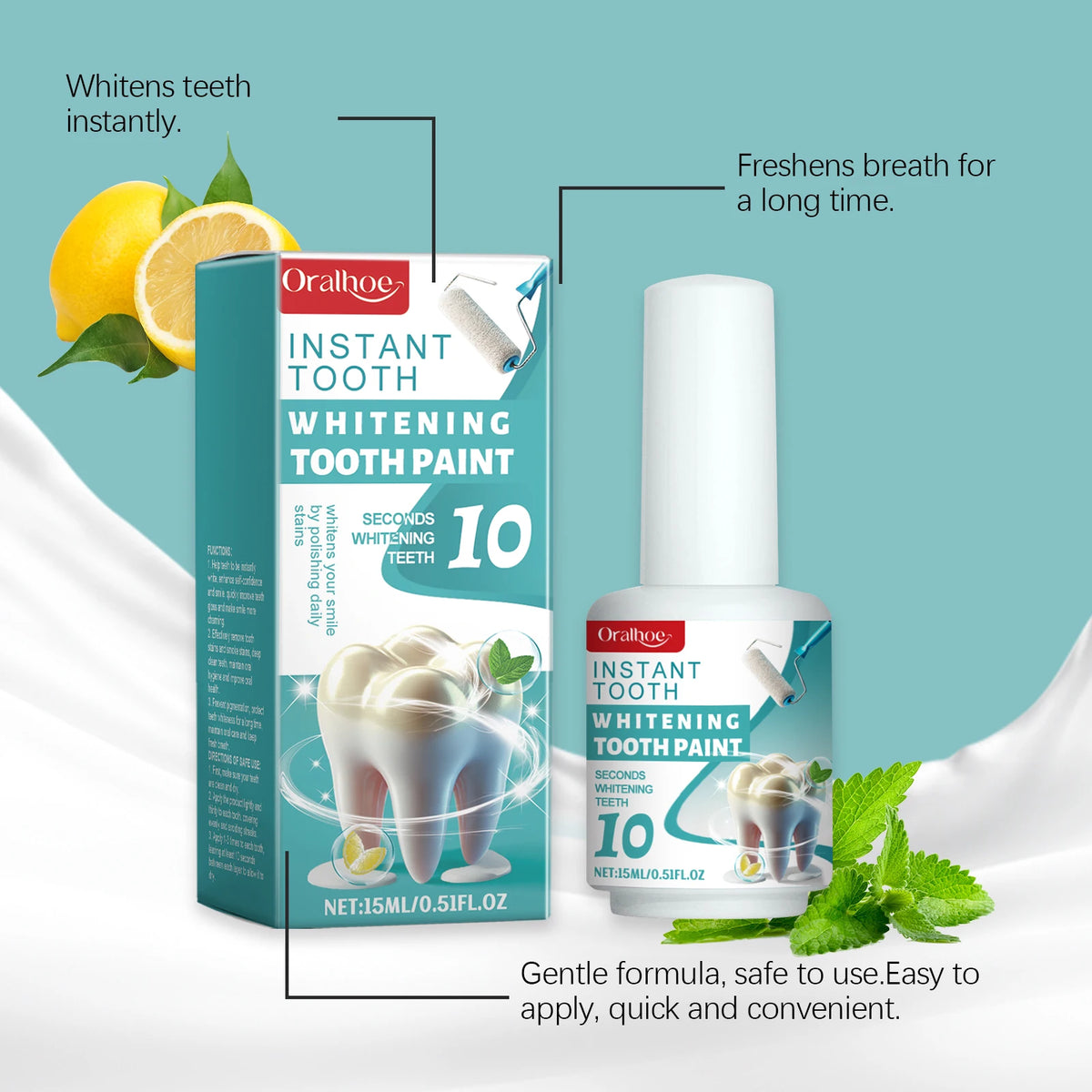 Instant Teeth Whitening Paint for Brighter Smile