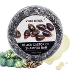 Yurhersu Black Castor Oil Shampoo Bar 2-in-1 Hair Cleanser 60g