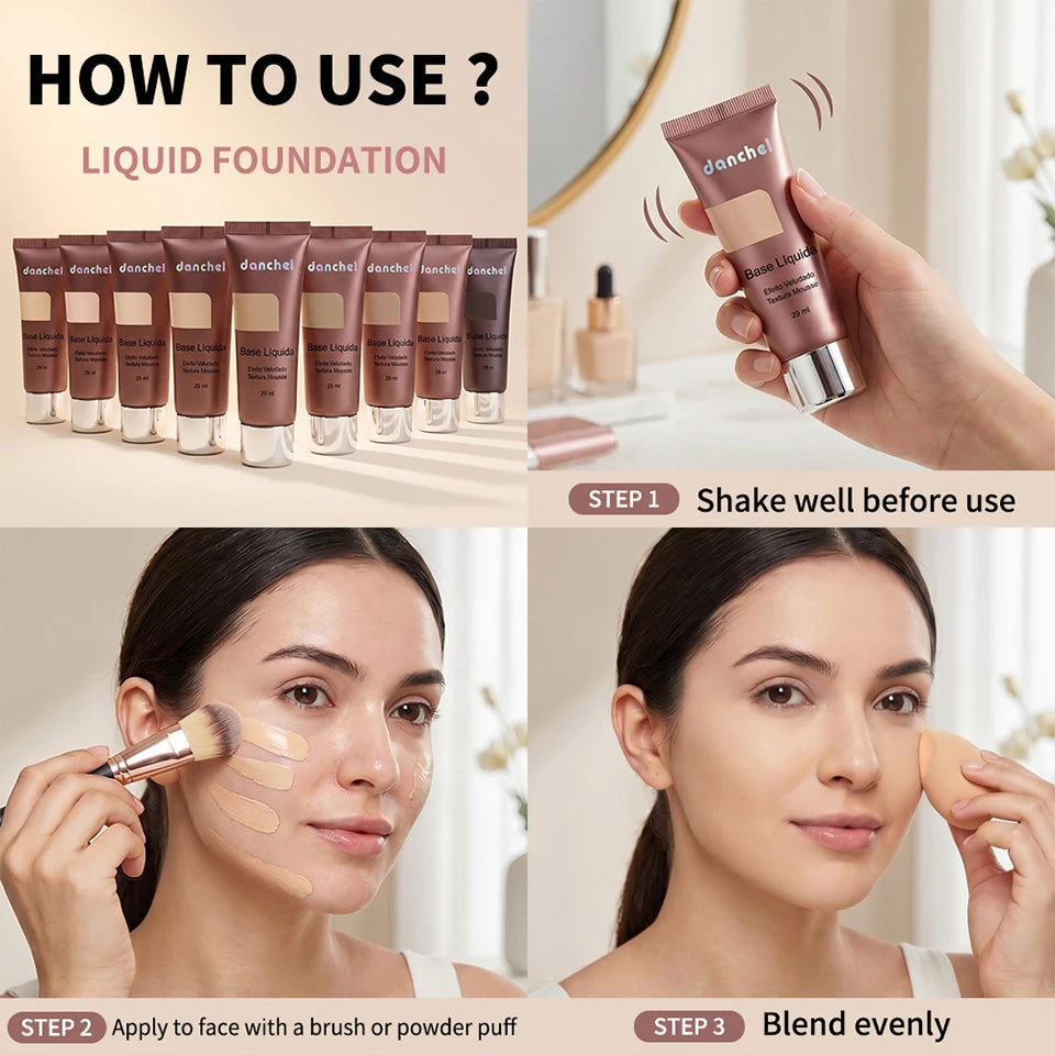 Velvet Matte Liquid Foundation for All-Day Wear