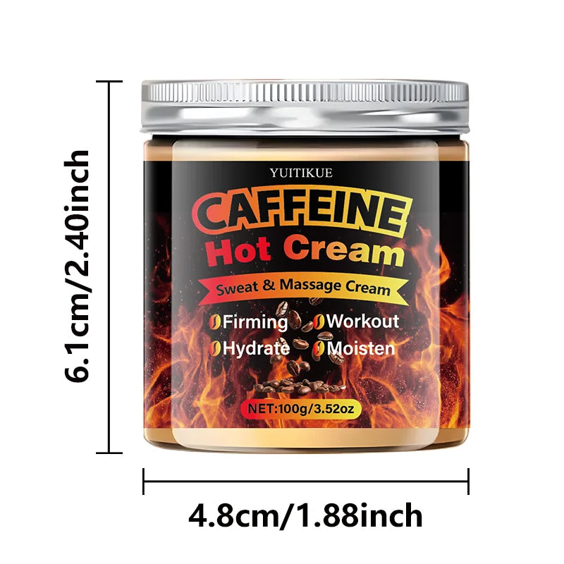 YUITIKUE Caffeine Hot Cream Thermogenic Workout Body Sculpting Gel 100g