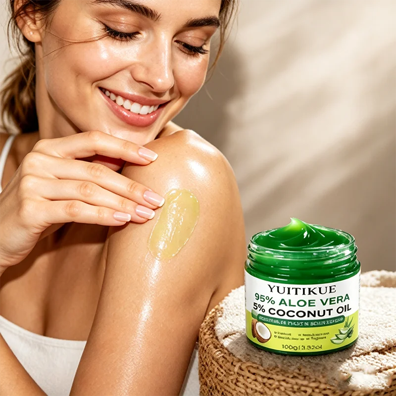 YUITIKUE Aloe Vera and Coconut Oil Moisturizing Body Gel Cream