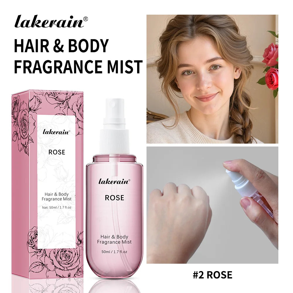 Vanilla Rose Fragrance Mist for Hair and Body