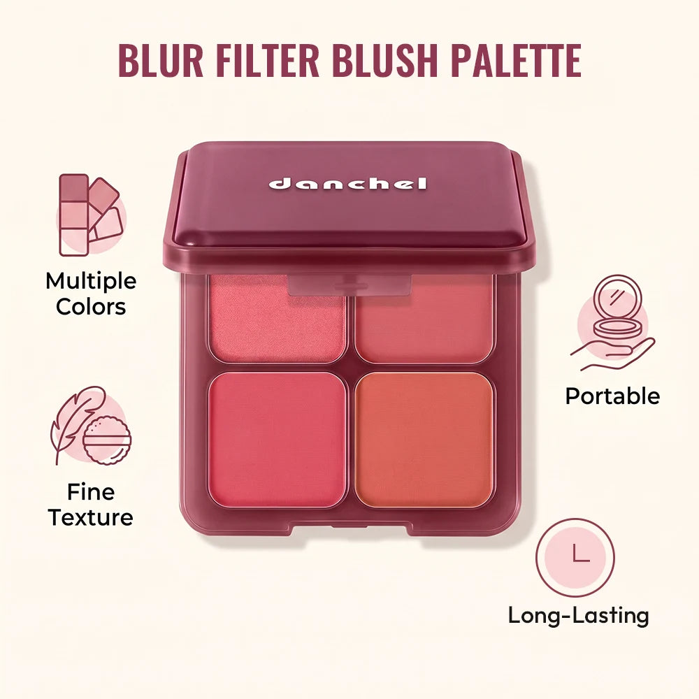 4-Shade Soft Focus Blush and Highlighter Palette