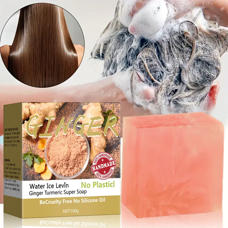Ginger Turmeric Shampoo Soap Bar for Hair and Body