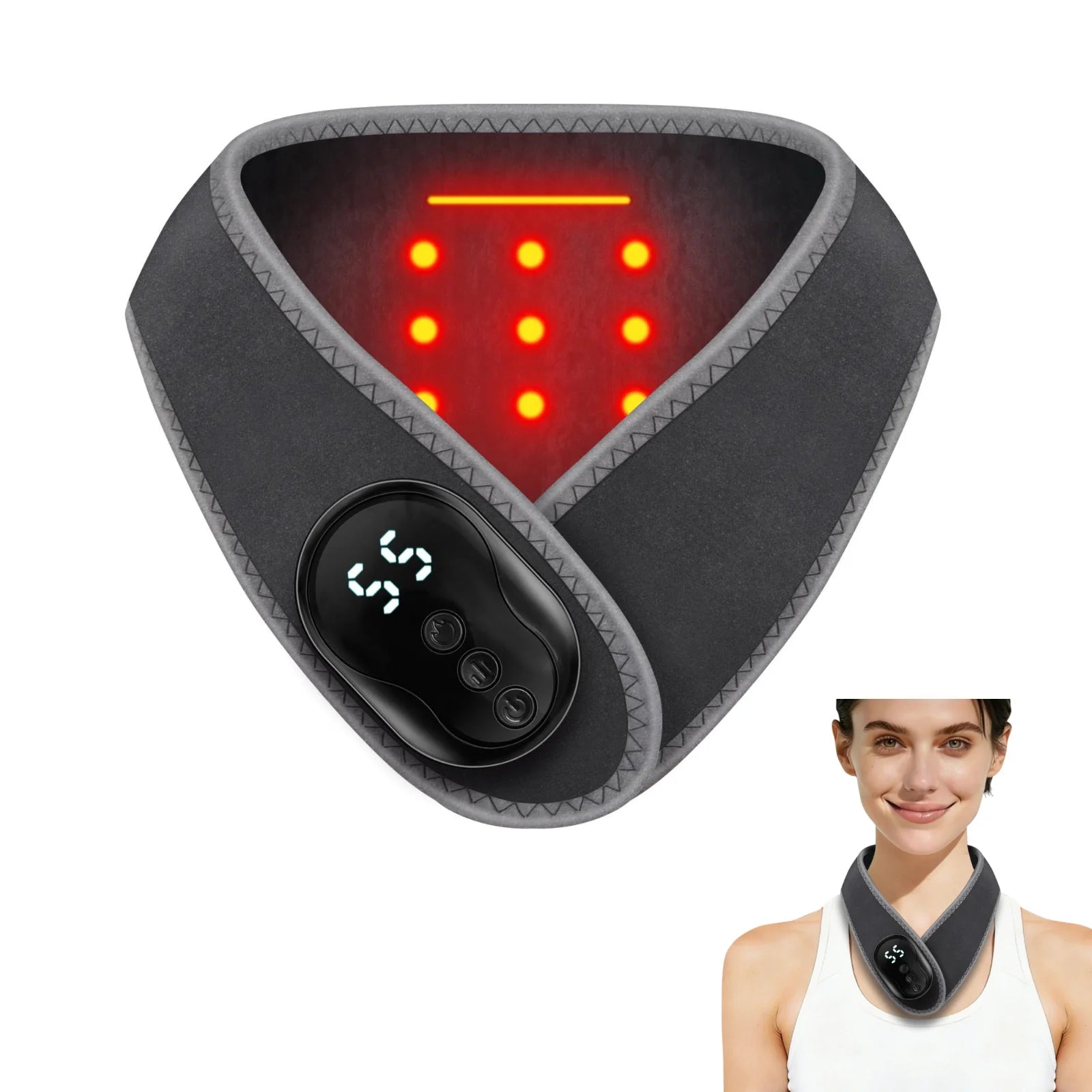 Portable Cordless Neck Massage Wrap for Muscle Relief - 1