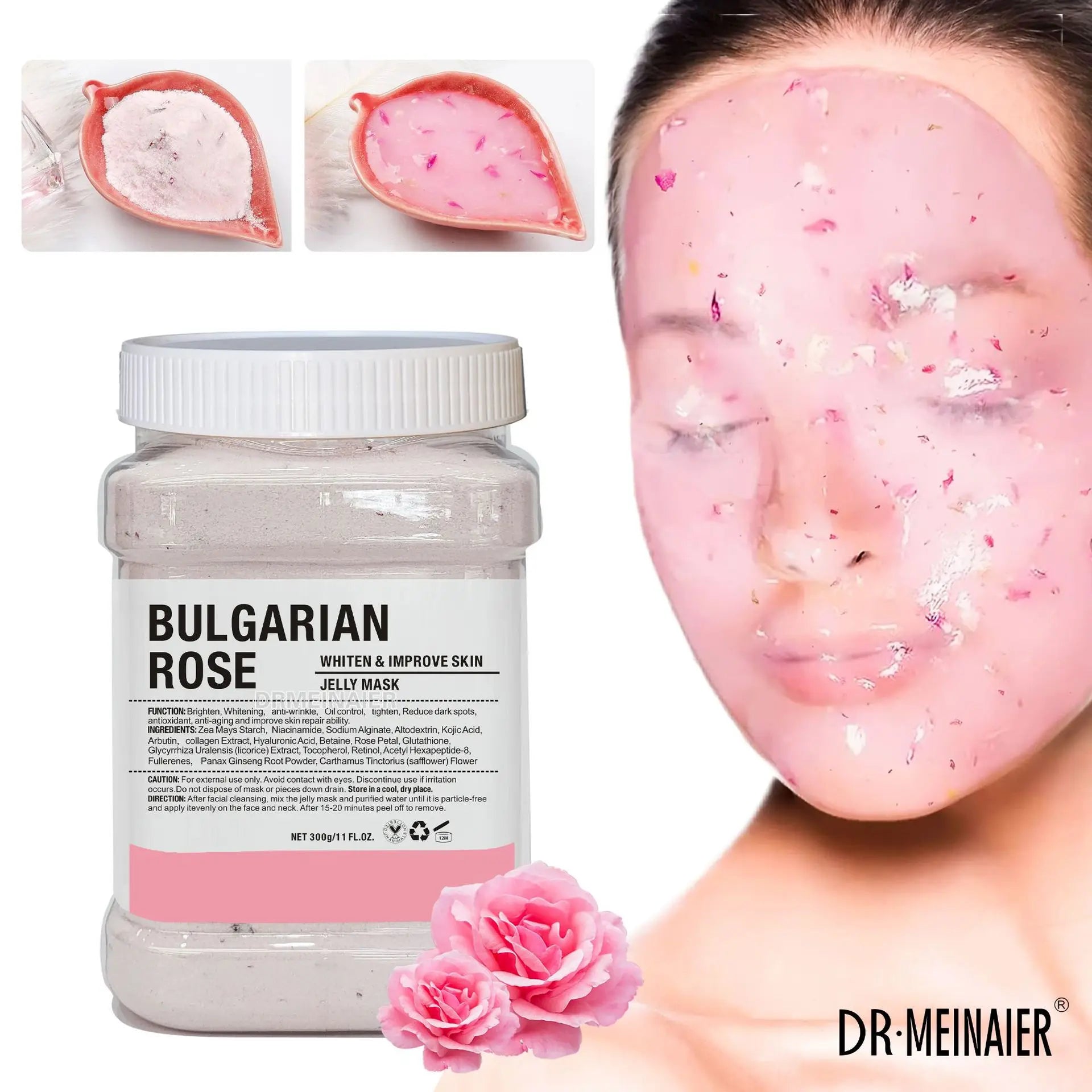Bulgarian Rose Jelly Mask Face Powder Anti Aging Brightening Skincare - 1