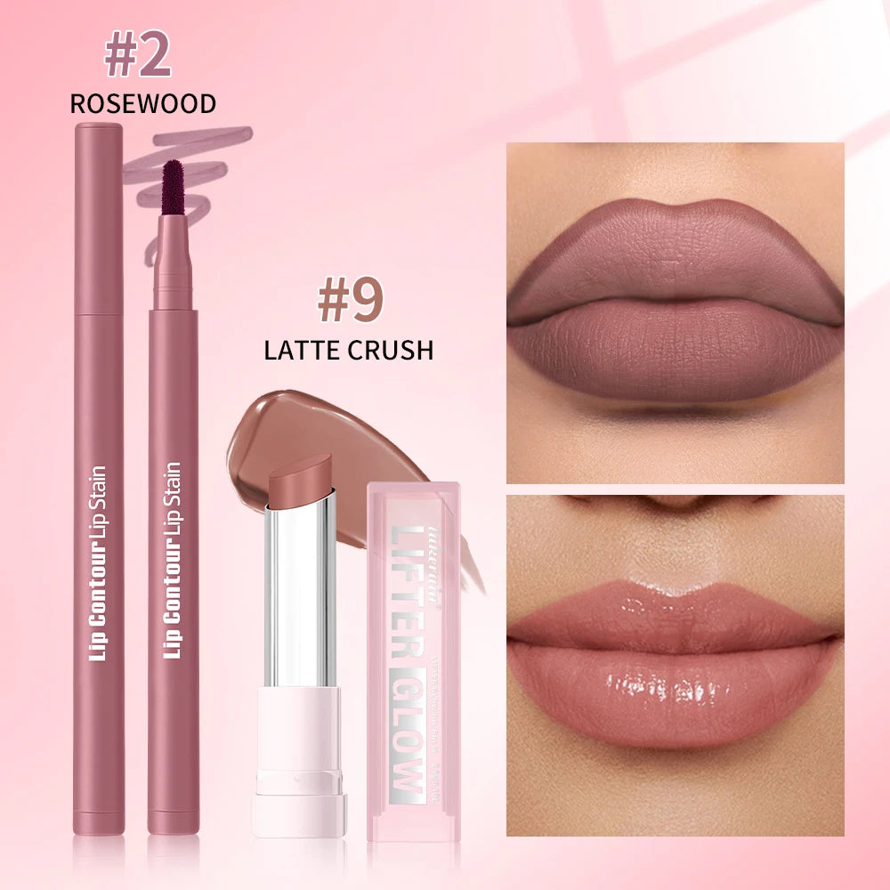 Long-Lasting Lip Liner and Moisturizing Balm Set