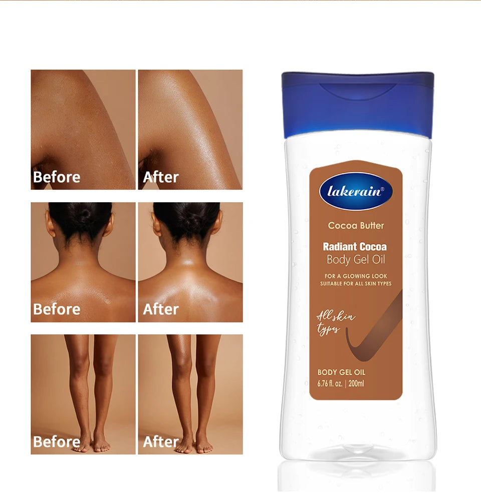Radiant Cocoa Body Gel Oil for Deep Hydration and Glowing Skin
