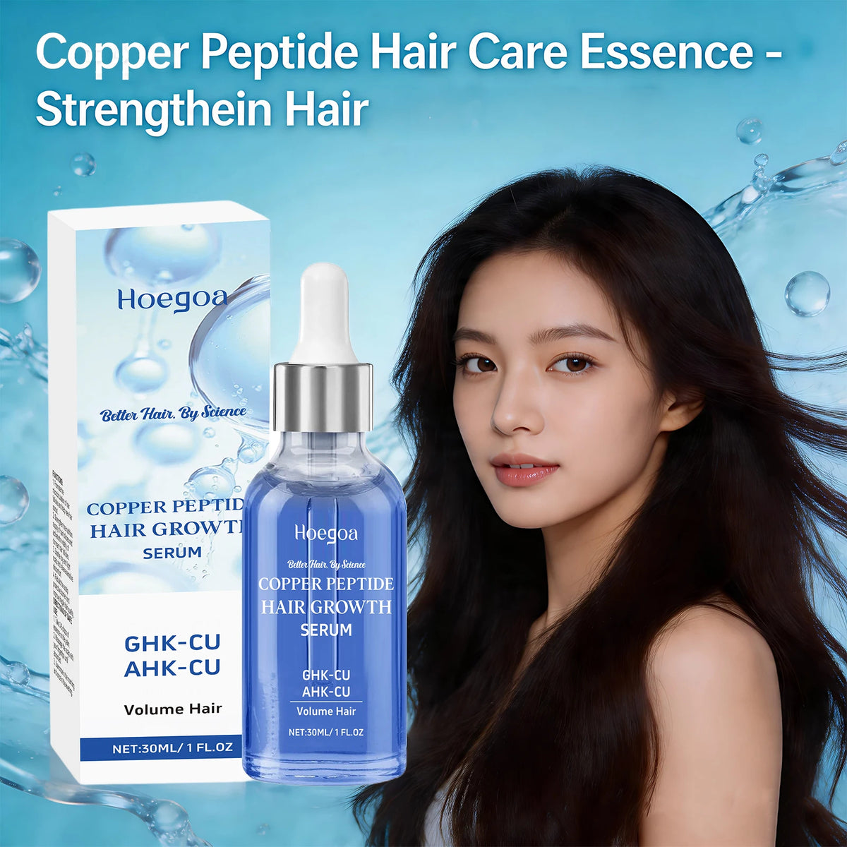 Copper Peptide Hair Growth Serum for Damaged Hair