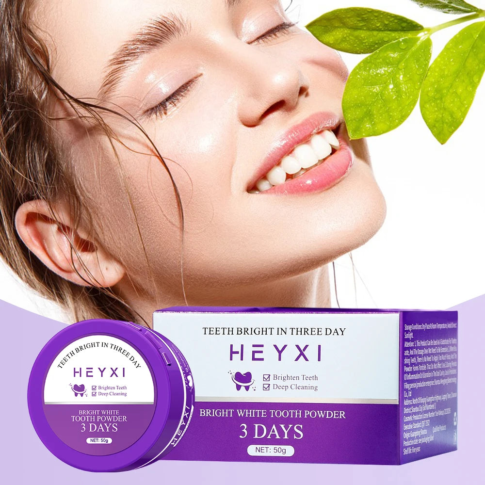 Heyxi Purple Tooth Powder Teeth Whitening and Deep Cleansing Formula