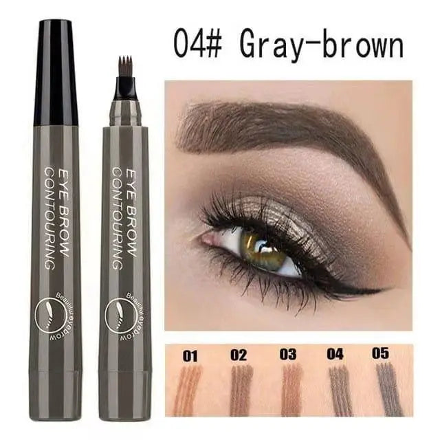 4-Tip Eyebrow Pencil Waterproof Liquid Brow Pen Microblading Pen