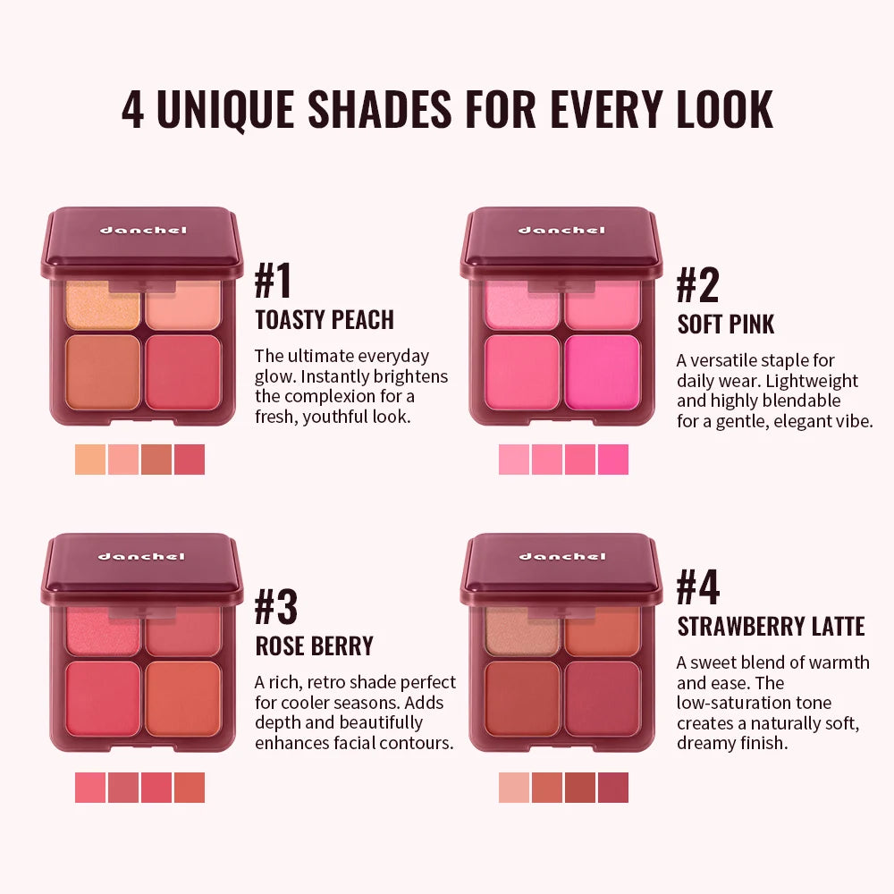 4-Shade Soft Focus Blush and Highlighter Palette