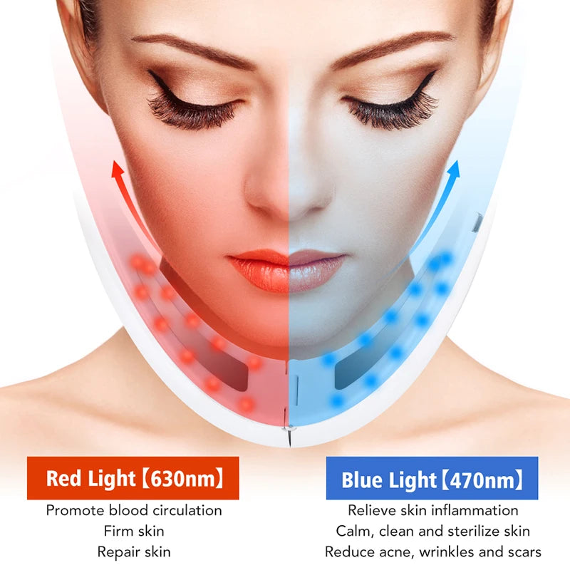 EMS V-Shape Face Lifting Massager Chin Slimming Beauty Tool - 2
