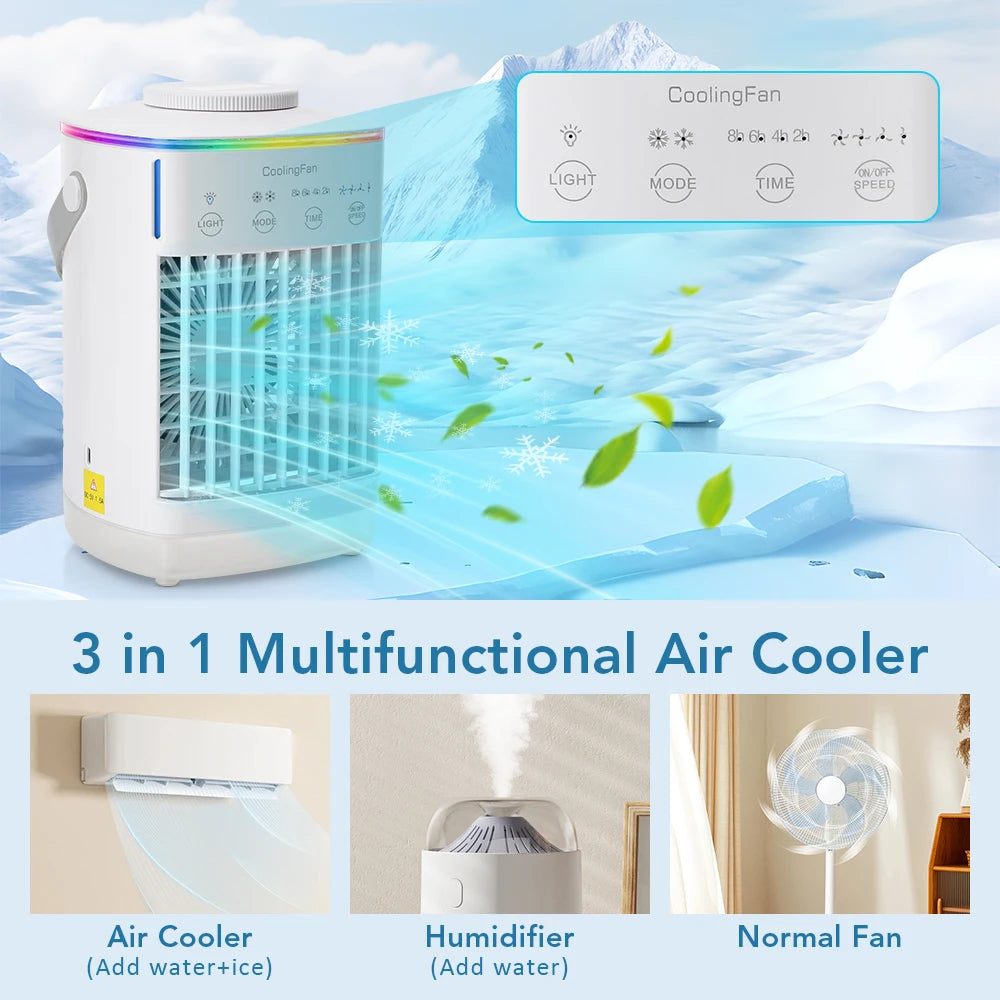 Portable USB Desktop Air Cooler and Humidifier - 7