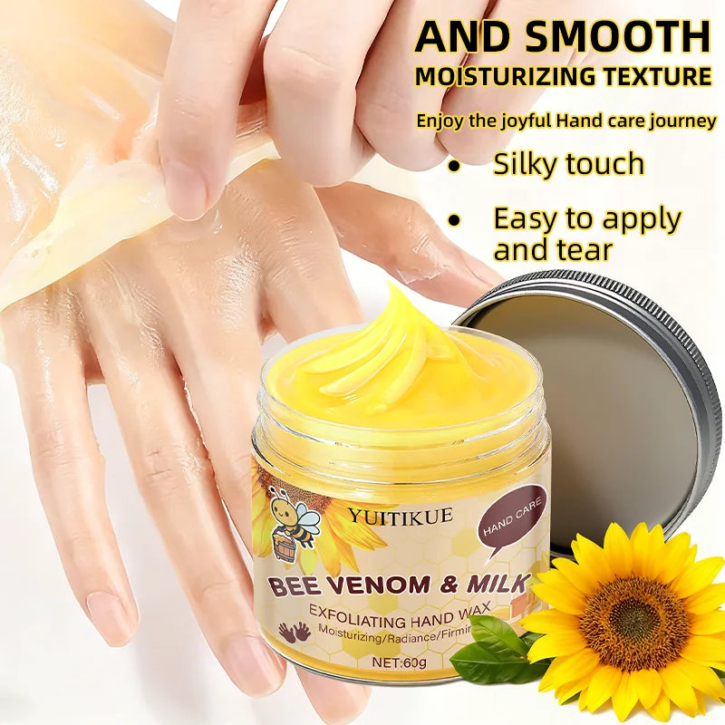 YUITIKUE Bee Venom Milk Hand Wax Exfoliating Moisturizing Peel Mask - 5
