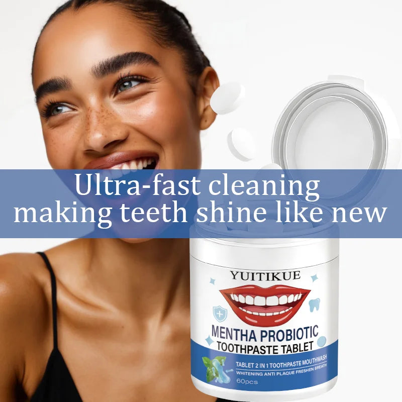 Yuitikue Probiotic Toothpaste Tablets 2-in-1 Teeth Whitening Mouthwash - 5