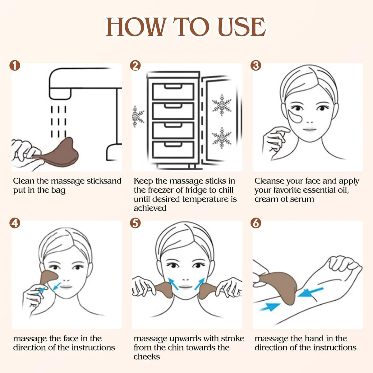 Stainless Steel Cooling Facial Ice Globes and Gua Sha Tool