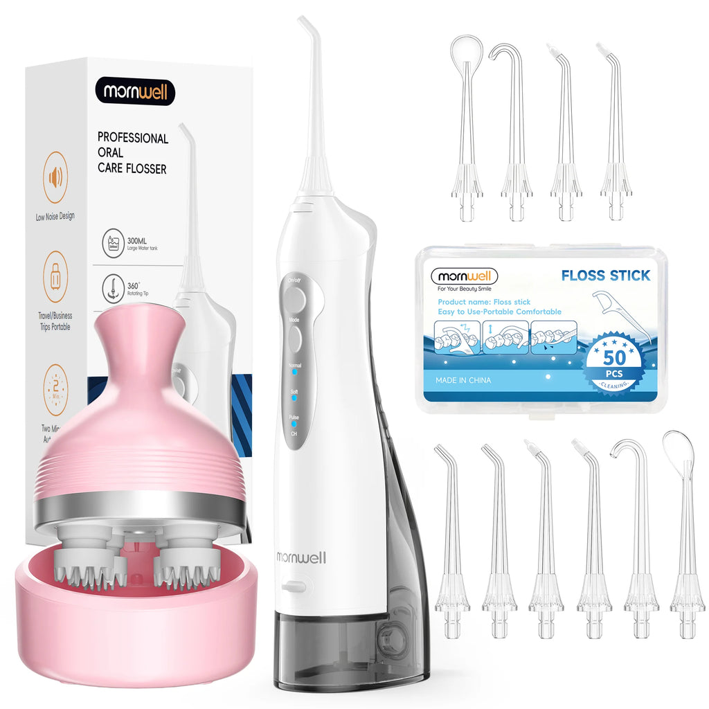 Portable Oral Irrigator and Electric Scalp Massager Kit