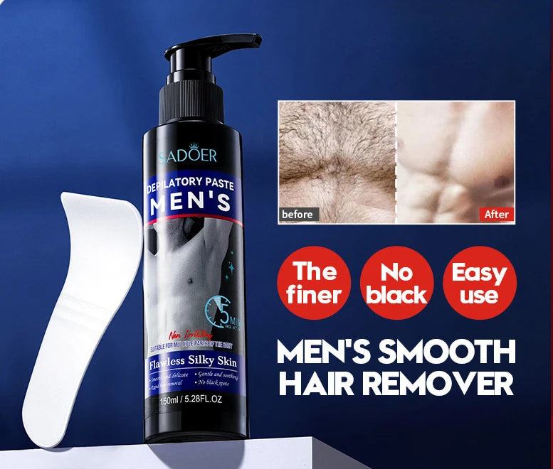 Sadoer Mens Hair Removal Cream Smooth Body Depilatory Cream 150ml