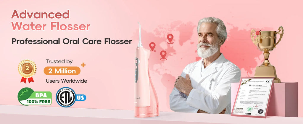Portable Rechargeable Water Flosser for Teeth Cleaning