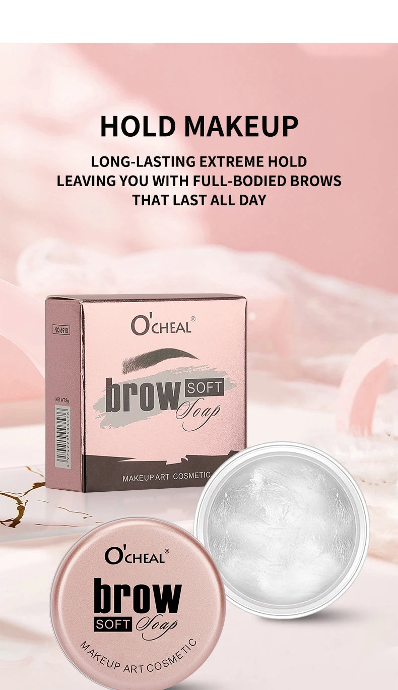 O'CHEAL Eyebrow Soap Sculpting Gel Waterproof Brow Styling Wax - 14