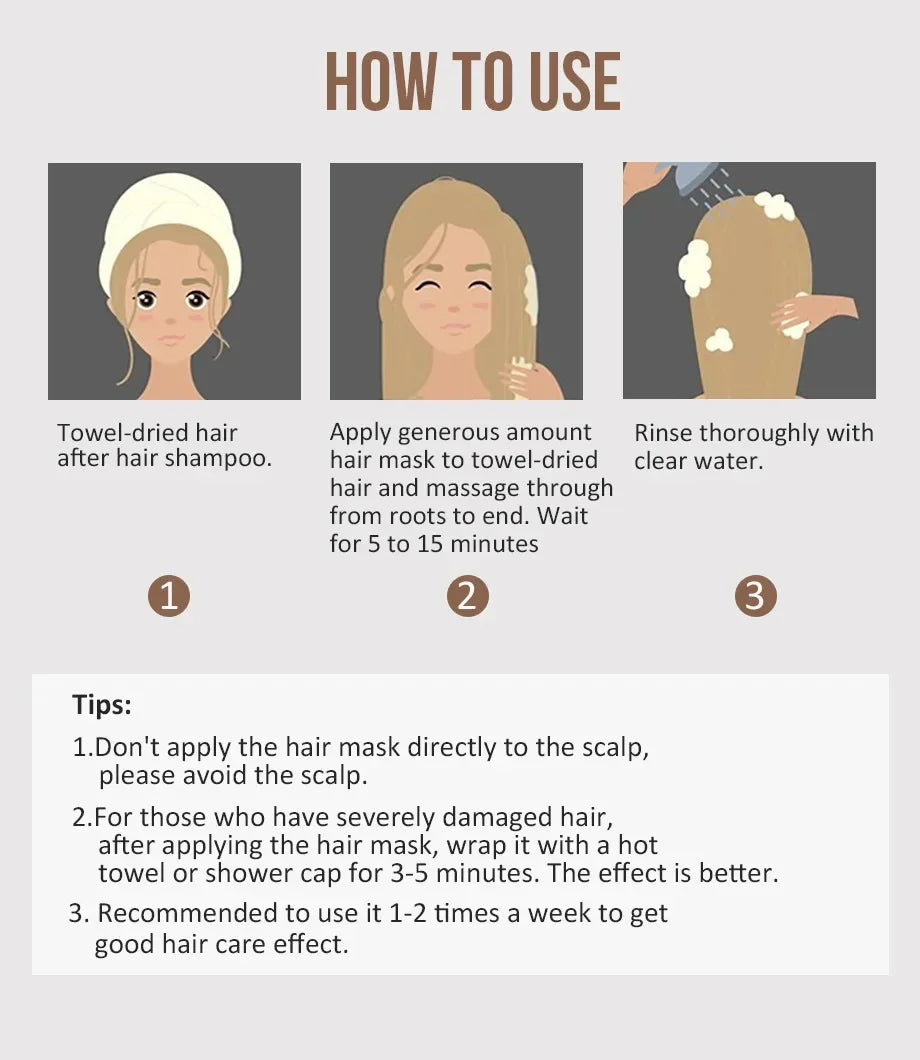 Deep Repair Keratin Hair Mask for Frizzy and Damaged Hair