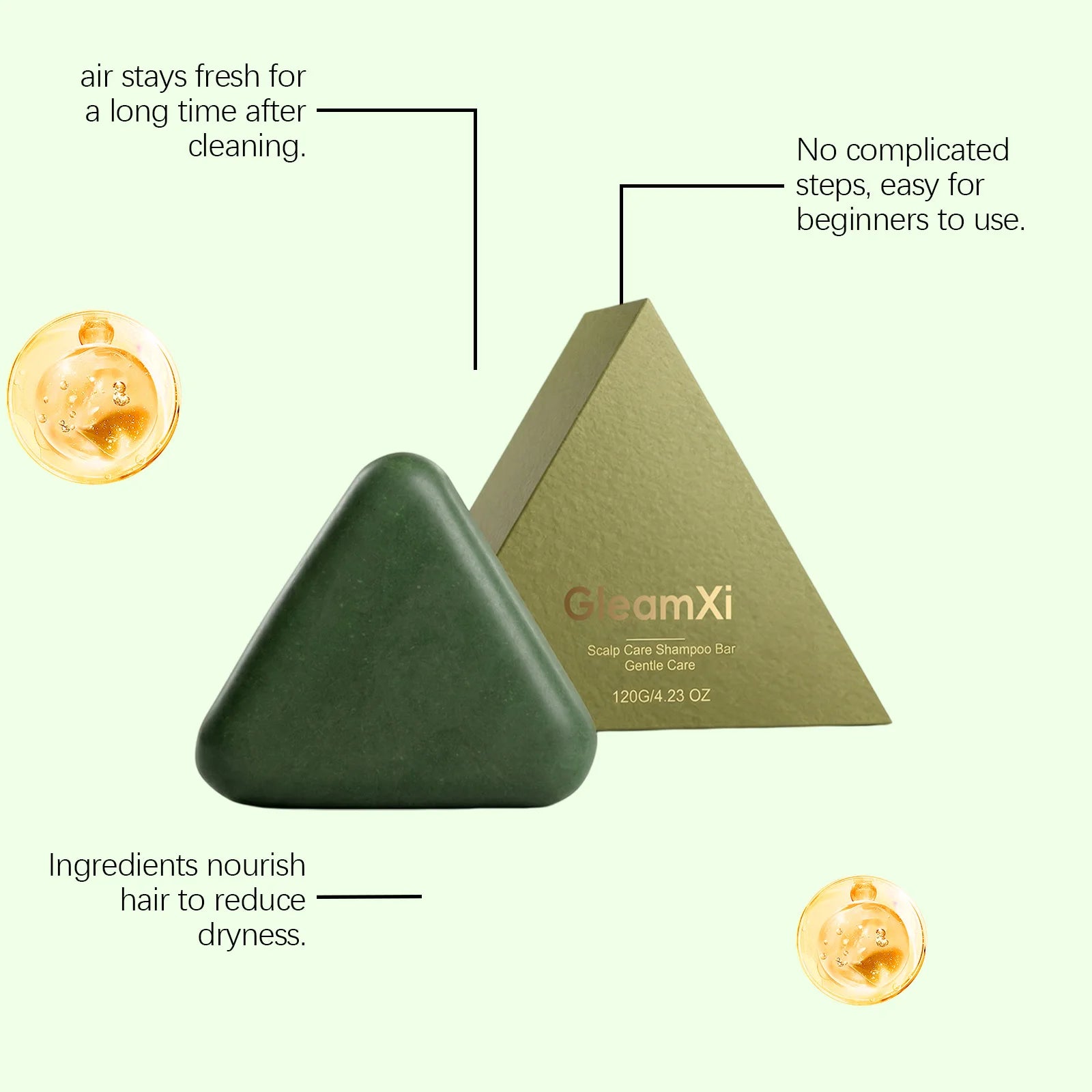 GleamXi Shampoo Soap Bar 120g Scalp Cleansing and Nourishing Treatment - 2