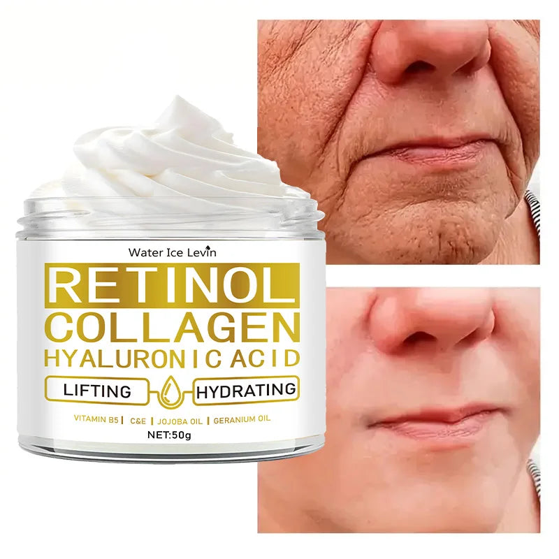 Retinol Face Cream Anti Aging Moisturizer with Collagen & Hyaluronic Acid - 4