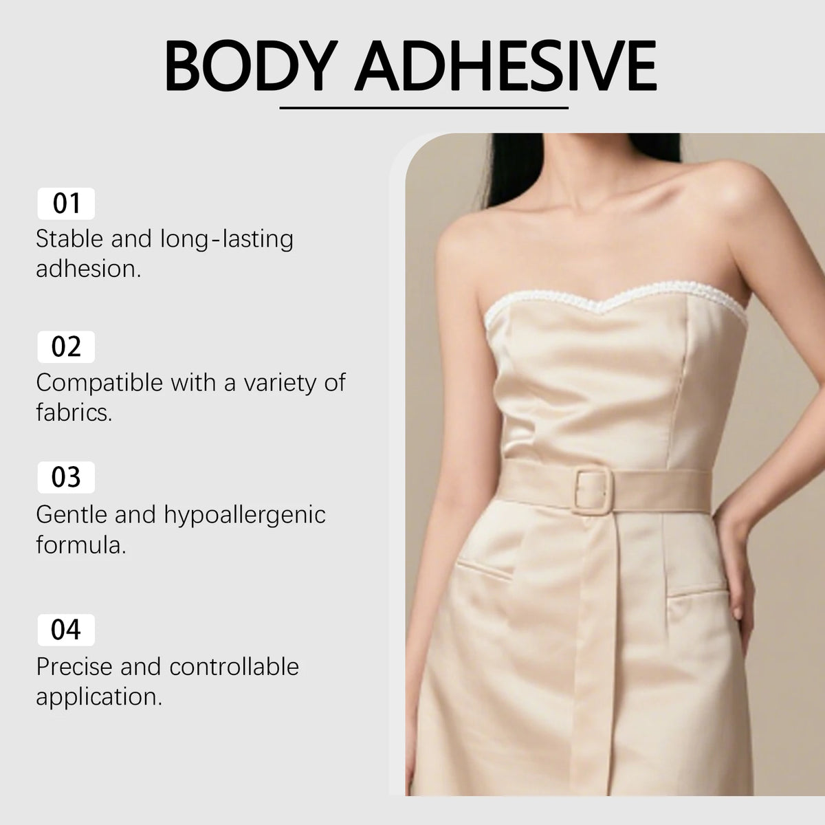 Invisible Body Adhesive for Clothing