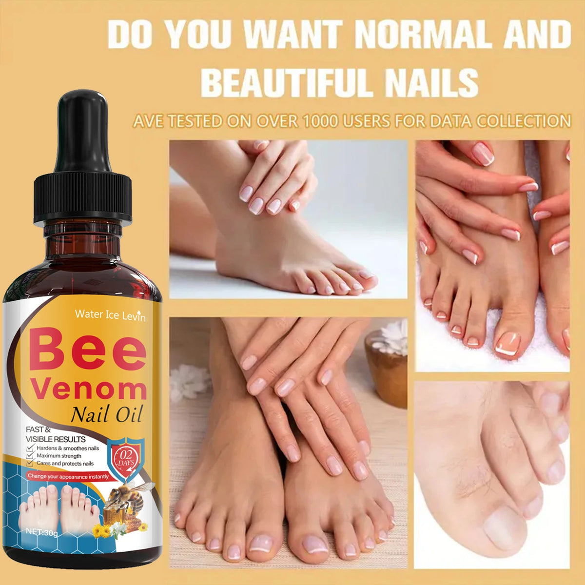 Bee Venom Nail Oil Repair Serum for Stronger Smoother Nails