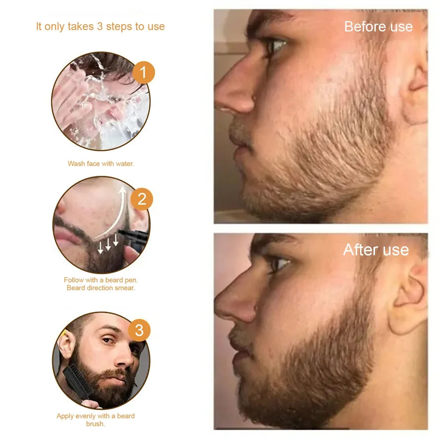 Goiple Men Beard Grooming Kit Shaving Cream and Beard Filler Pen Set