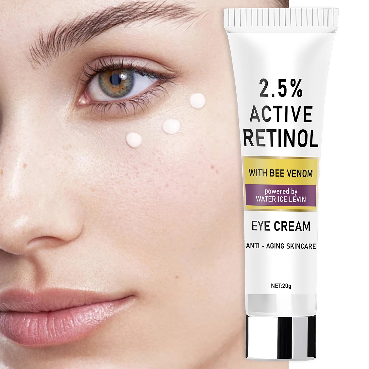 2.5 Percent Retinol Bee Venom Anti Aging Eye Cream for Dark Circles - 1