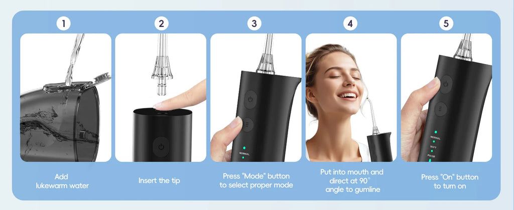 Electric Toothbrush and Water Flosser Oral Care Set