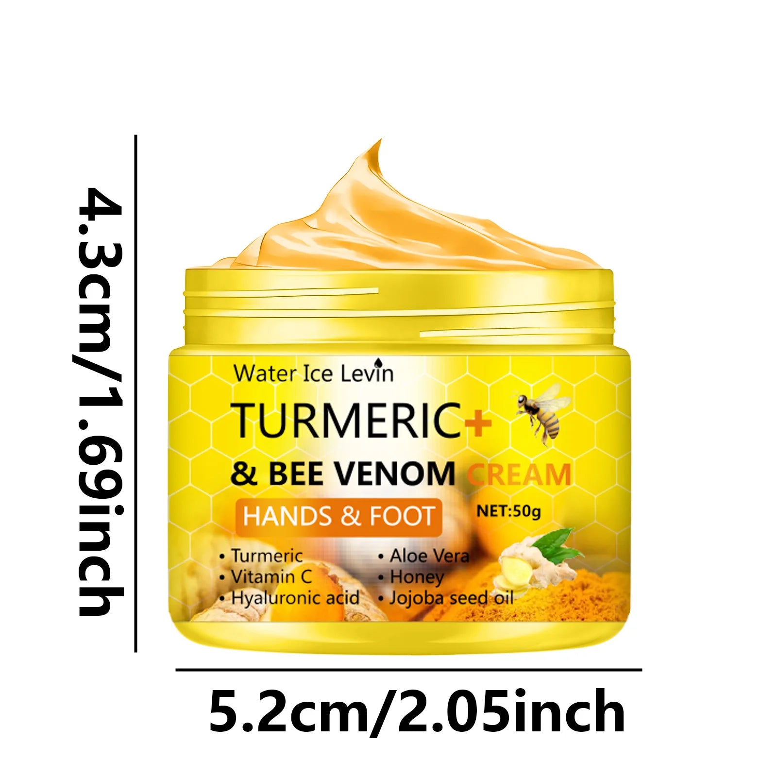 Turmeric Bee Venom Foot Cream Cracked Heel and Hand Repair Treatment - 7