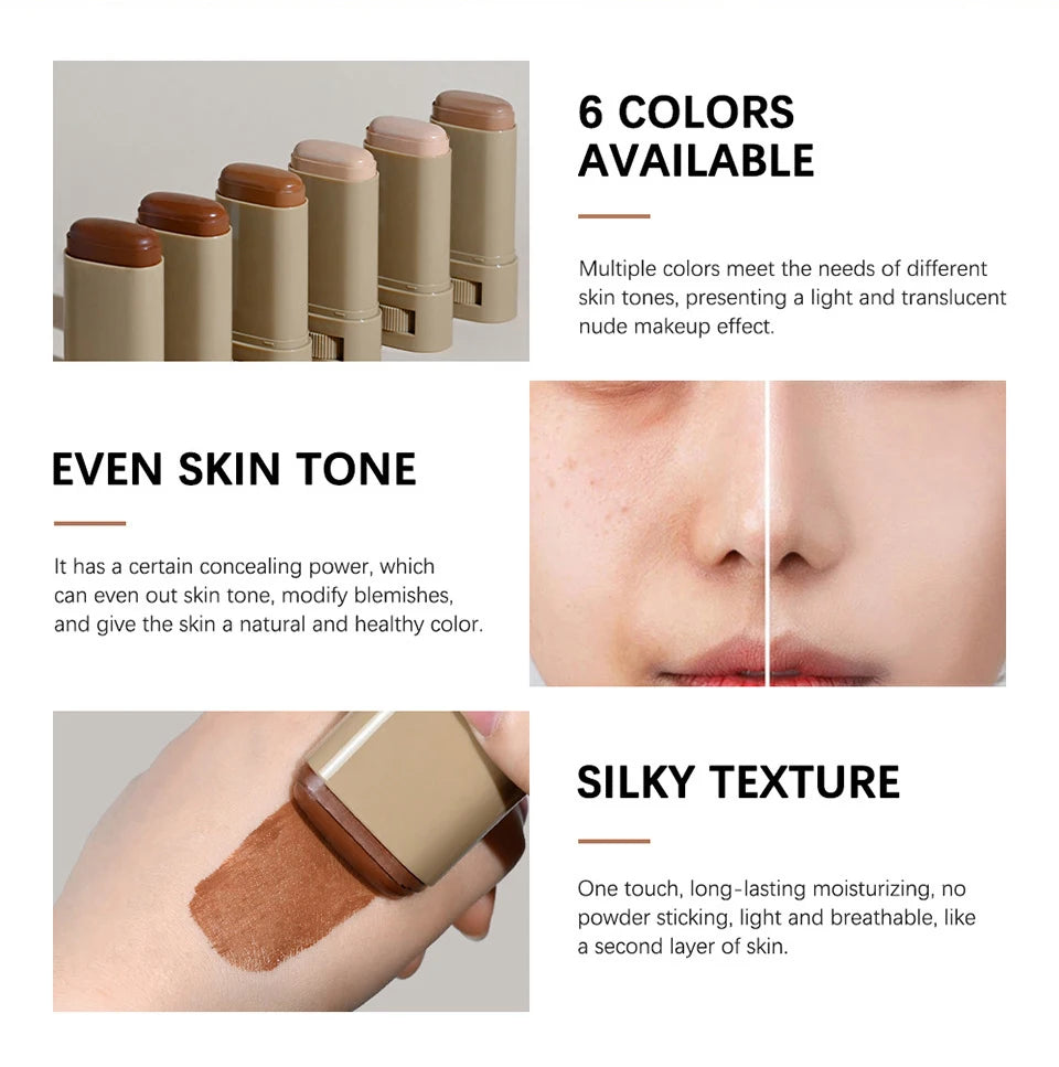 Matte Foundation Stick and Setting Powder Makeup Set - 11