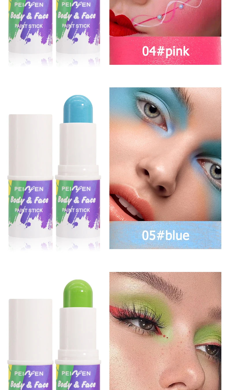 Peiwen Face and Body Paint Stick Waterproof Makeup for Parties - 14