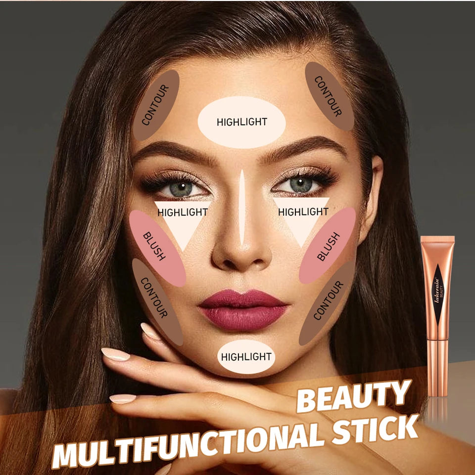 Liquid Face Contour and Highlighter Wand with Cushion Applicator