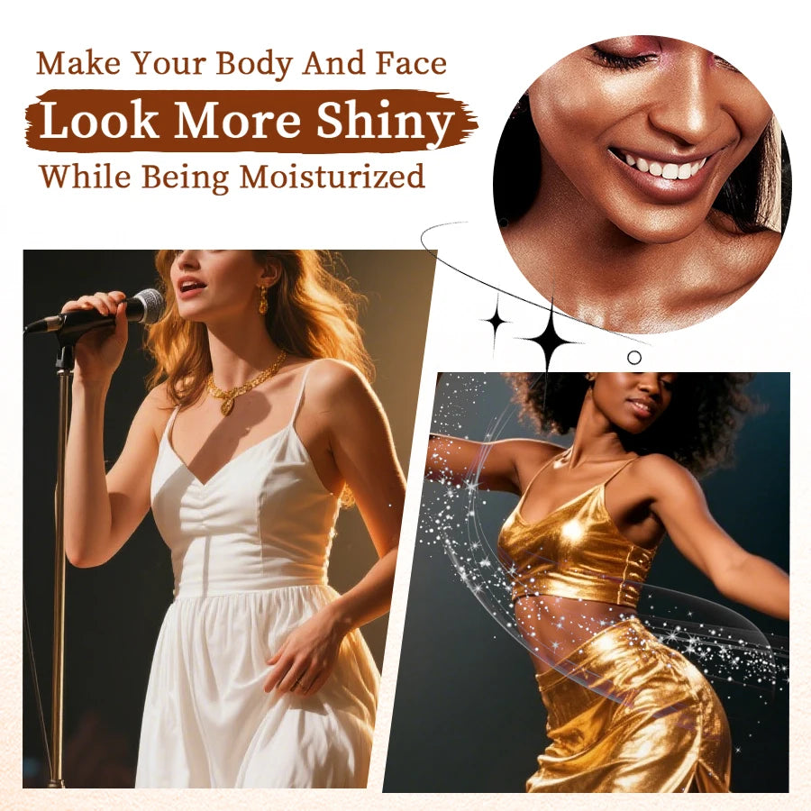 GOIPLE Body Shimmering Oil Liquid Gold Bronze Highlighter Glow