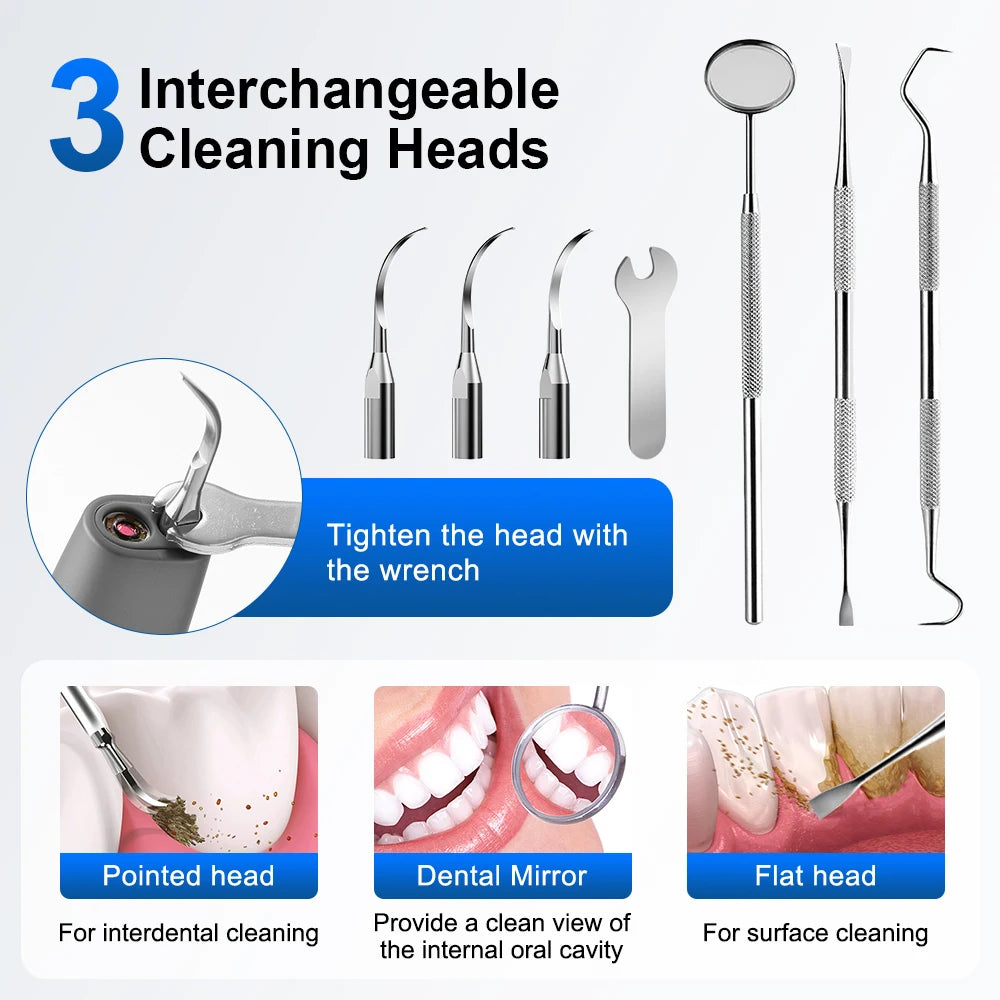 Visual Ultrasonic Tooth Cleaner with HD Camera for Tartar Removal - 12