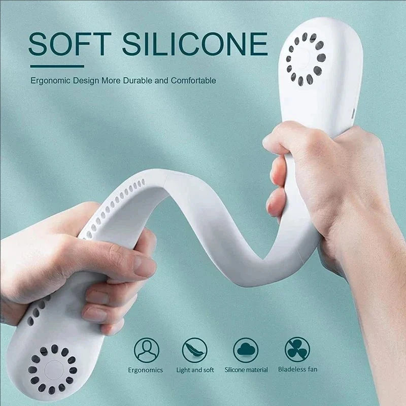 Portable Bladeless Neck Fan Rechargeable Hands Free Personal Cooler