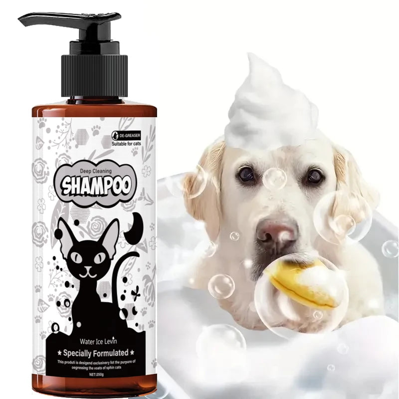 Water Ice Levin Pet Shampoo Deep Cleaning Dog and Cat Fur Wash 250g - 7